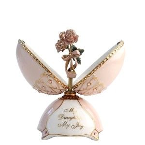 2004 Ardlgigh Elliott Precious Jewel Egg Music Box "My Daughter, My Joy"